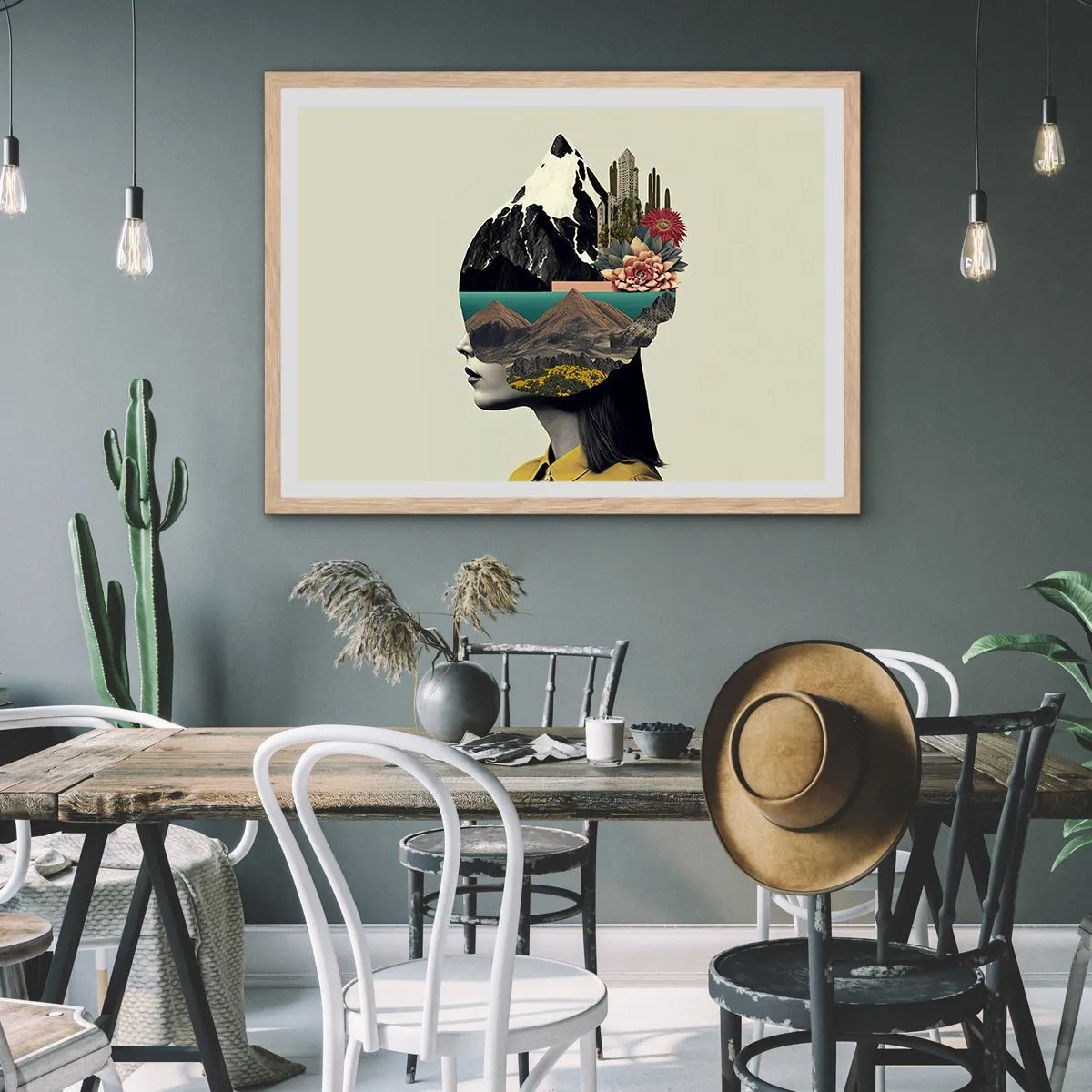 Affiche dans un chêne clair - Poster - La femme – toujours un mystère - 70x50 cm