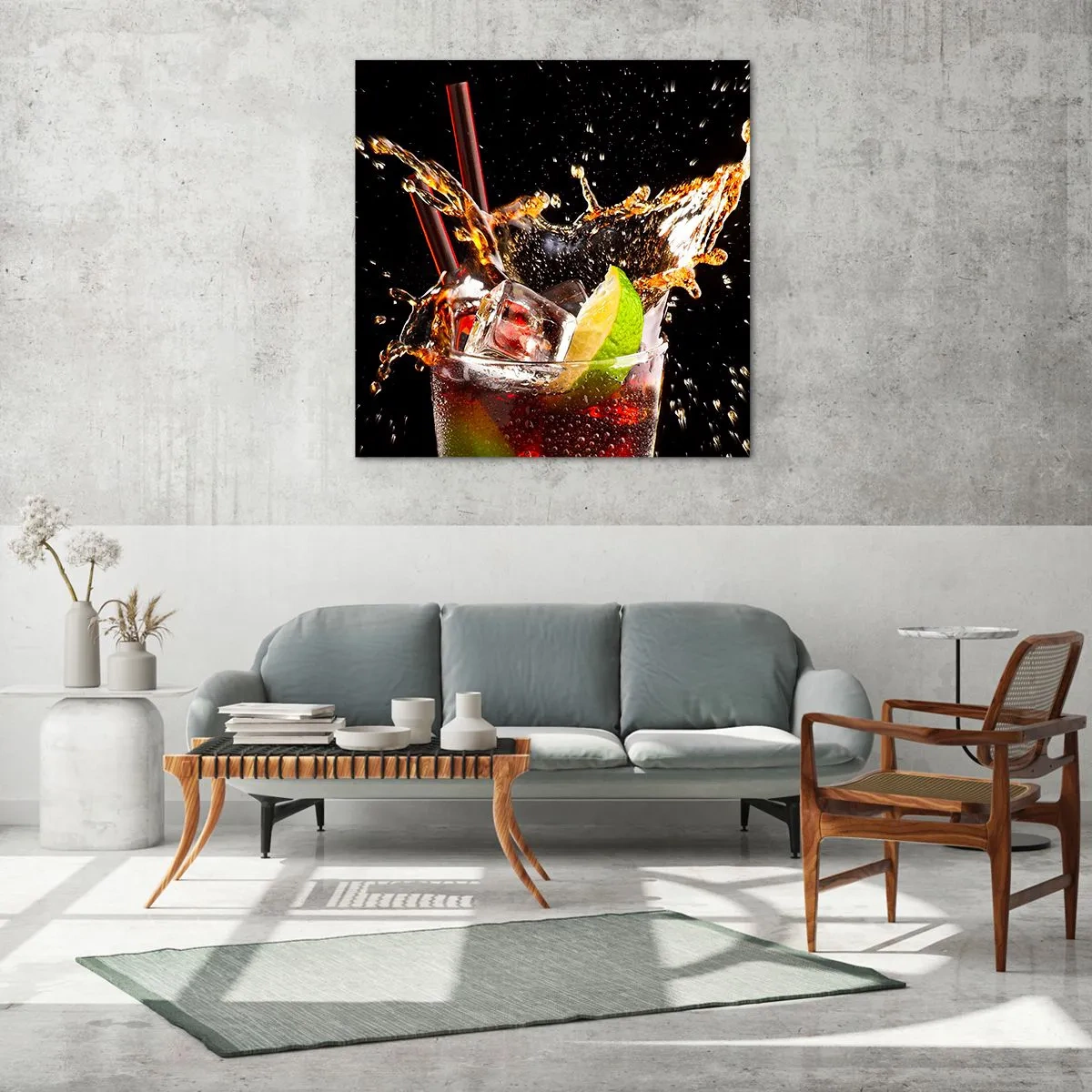 Impression sur verre - Image sur verre - Joie et énergie des couleurs - 60x60 cm