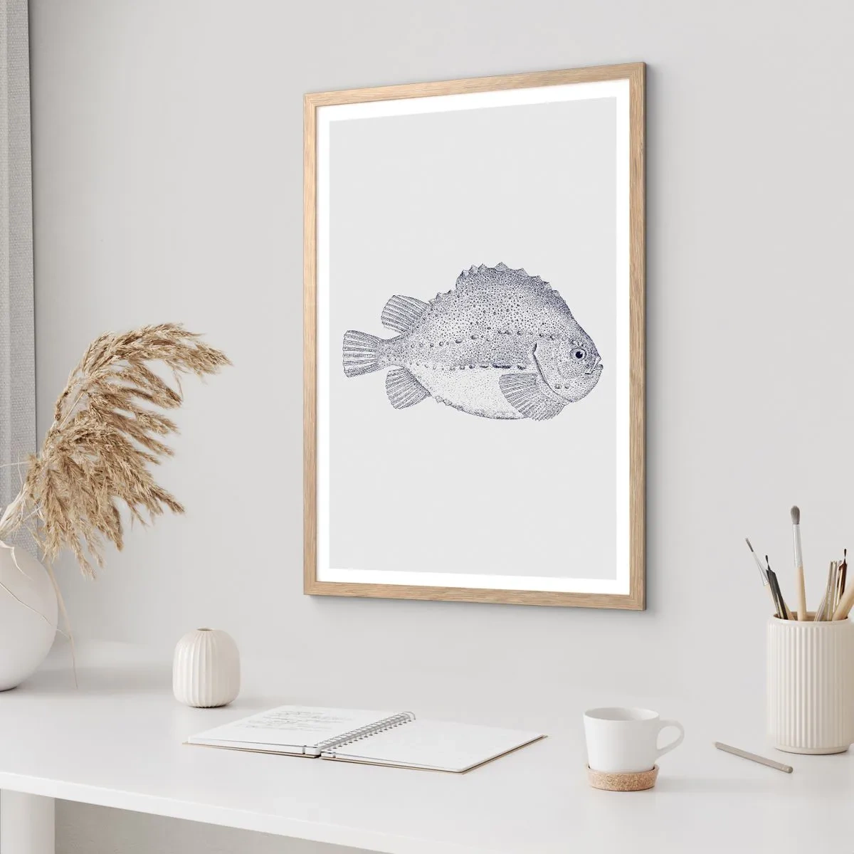 Affiche dans un chêne clair - Poster - Pour l'album du naturaliste - 70x100 cm