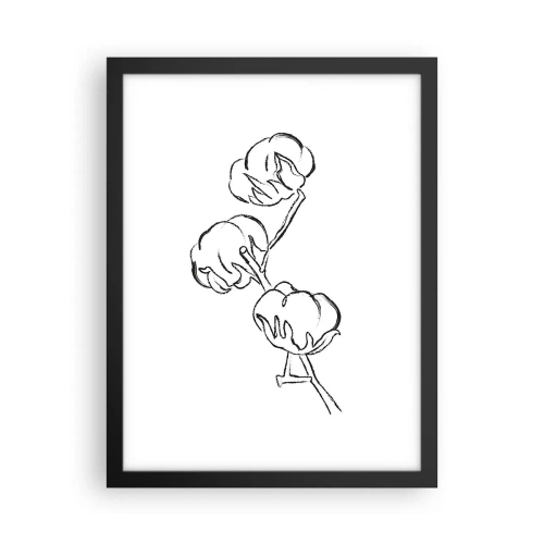 Affiche dans un cadre noir - Poster - Duvet de coton - 30x40 cm