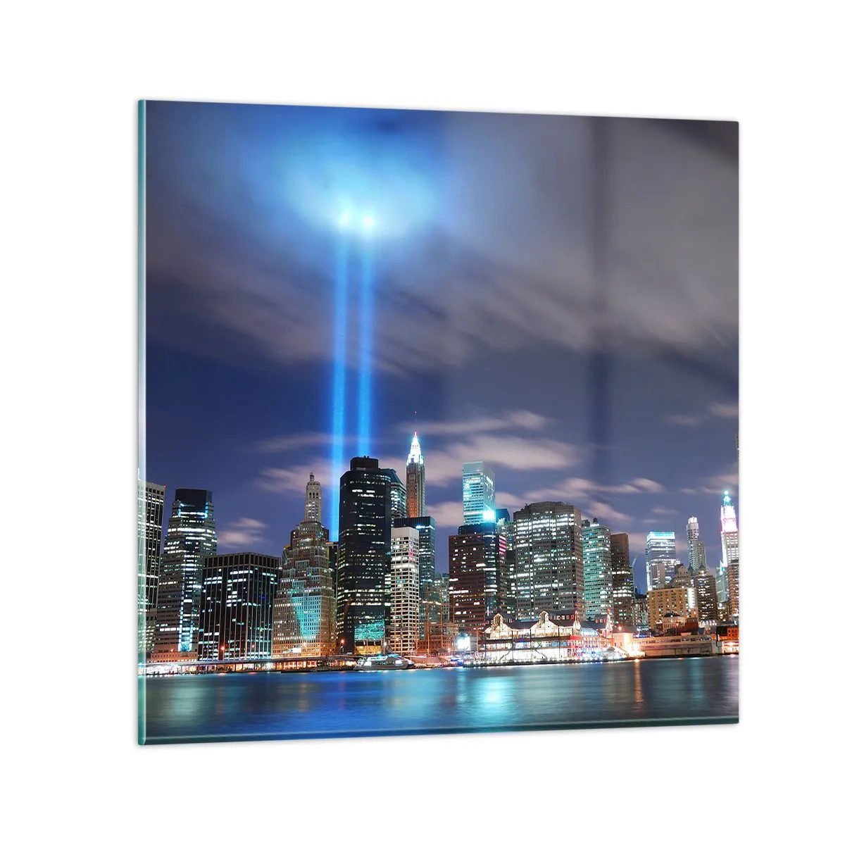 Impression sur verre - Image sur verre - Atteindre le ciel avec la lumière - 70x70 cm