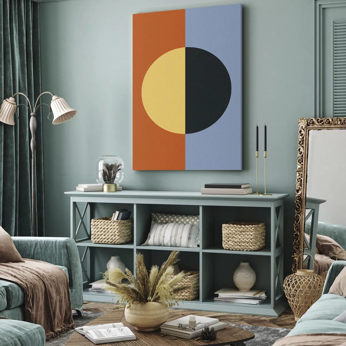 Impression sur toile - Image sur toile - Composition de chaleur et de fraîcheur - 55x100 cm