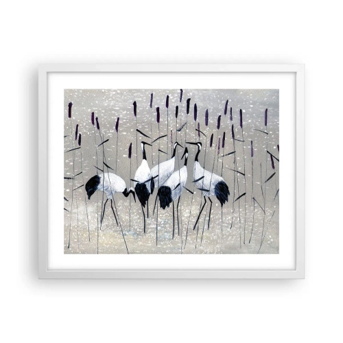 Affiche dans un cadre blanc - Poster - Parmi les siens - 50x40 cm