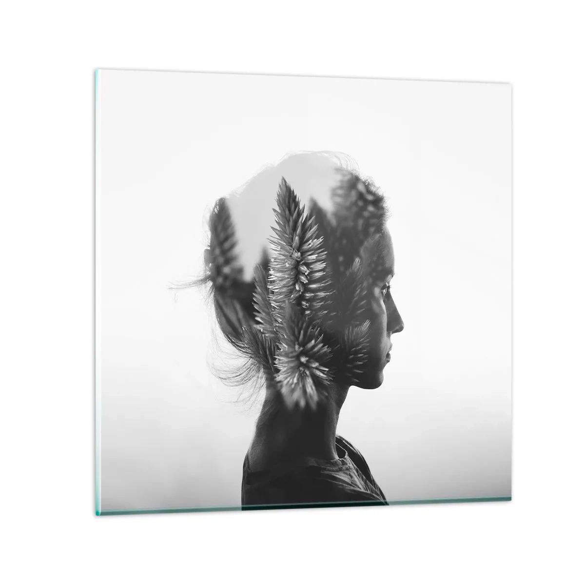 Impression sur verre - Image sur verre - Dame de la pinède - 70x70 cm