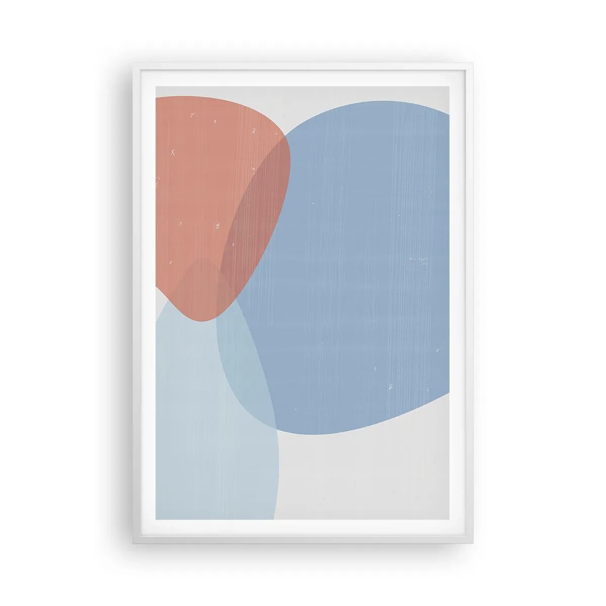 Affiche dans un cadre blanc - Poster - Relations pastel - 70x100 cm