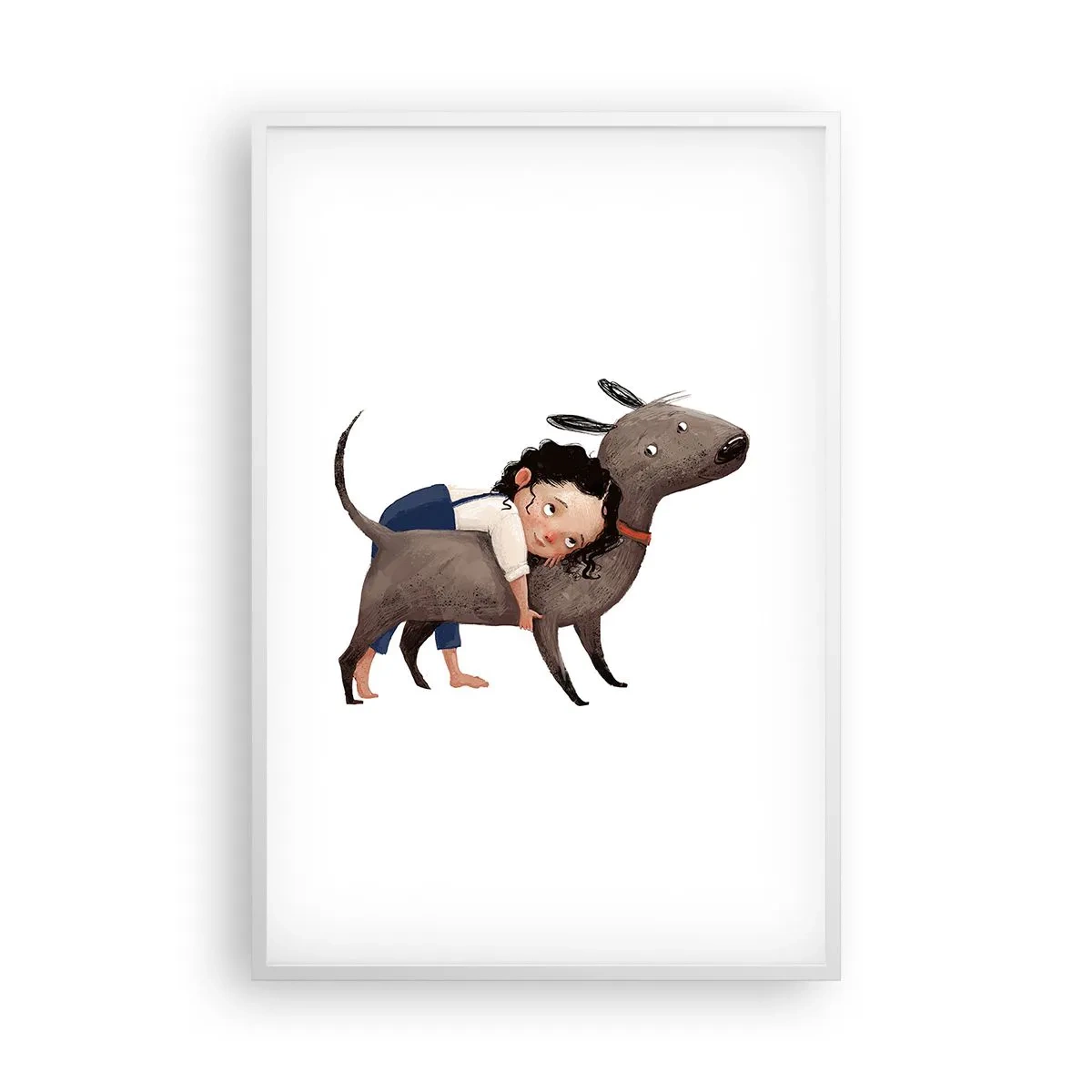 Affiche dans un cadre blanc - Poster - Les meilleurs amis - 61x91 cm