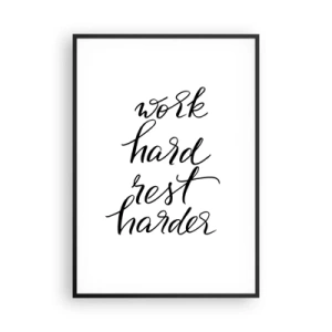 Affiche dans un cadre noir - Poster - Équilibre de vie - 70x100 cm