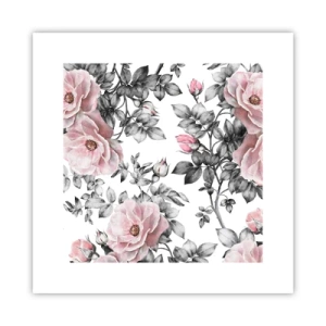 Affiche - Poster - Se perdre dans les fleurs des roses - 30x30 cm