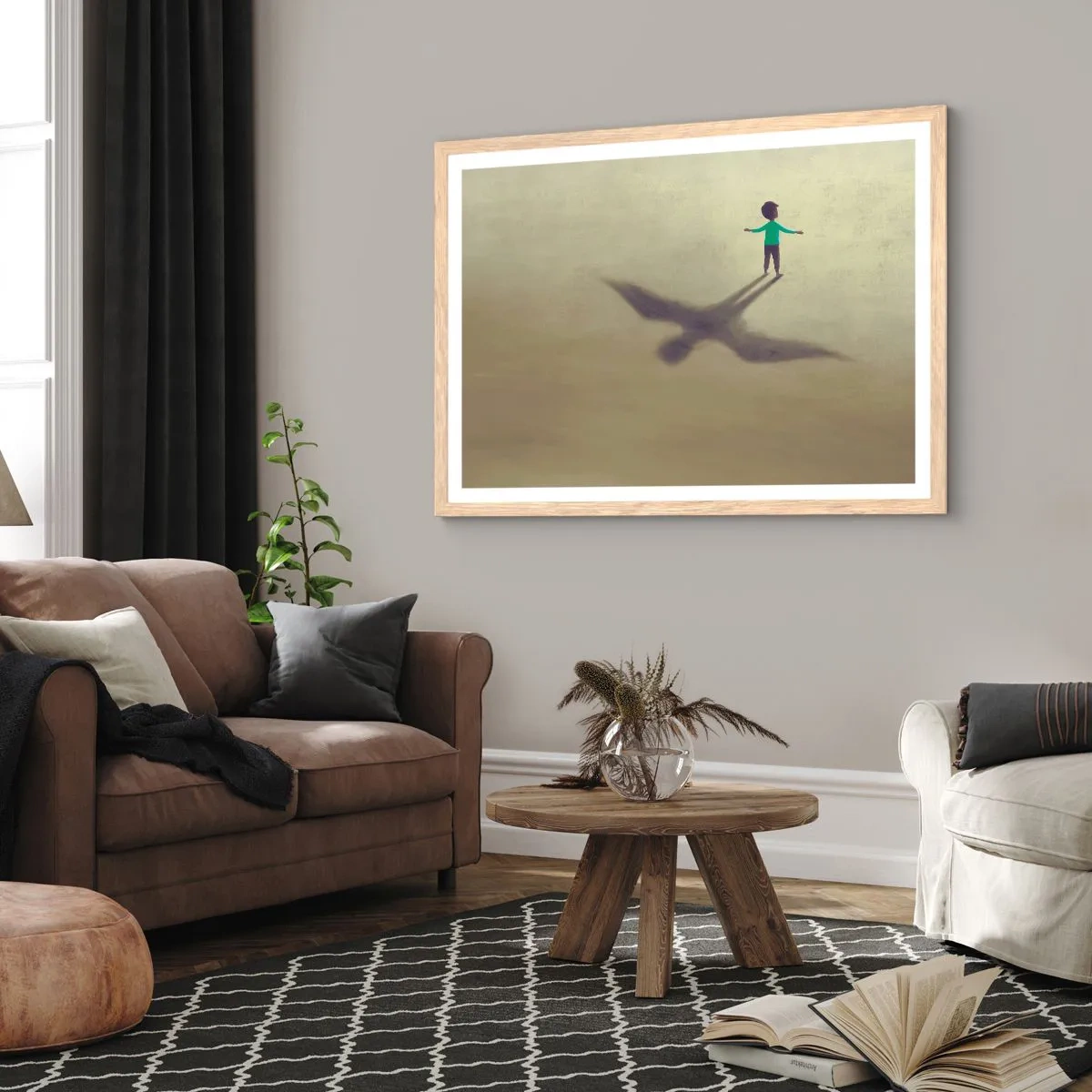 Affiche dans un chêne clair - Poster - Héros du futur - 70x50 cm