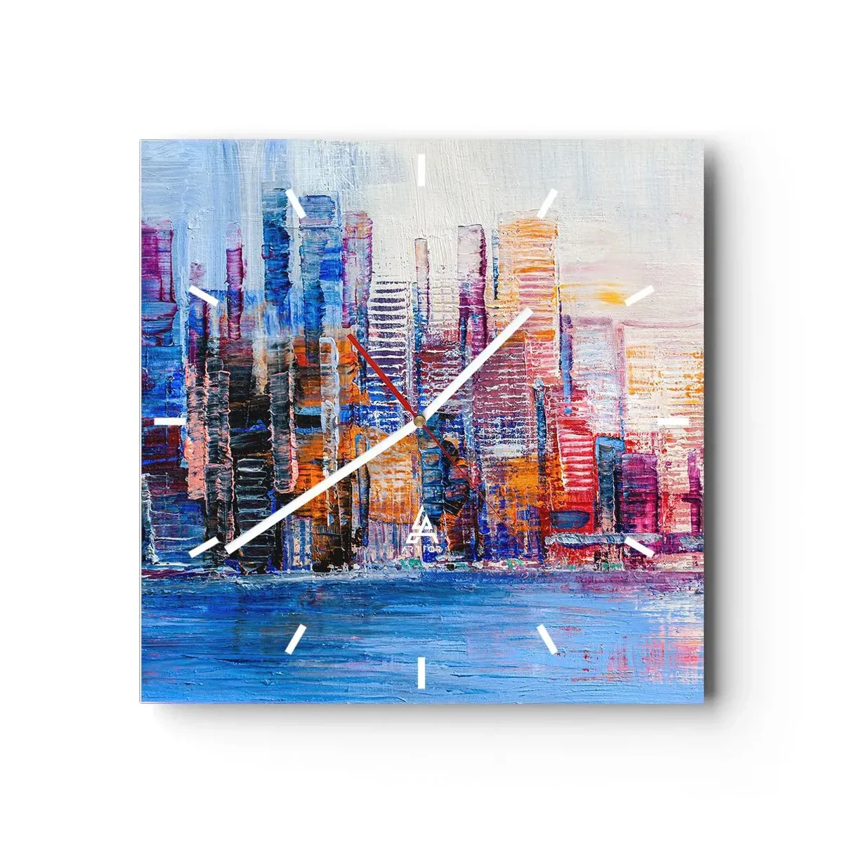 Horloge murale - Pendule murale - Une métropole joyeuse - 40x40 cm