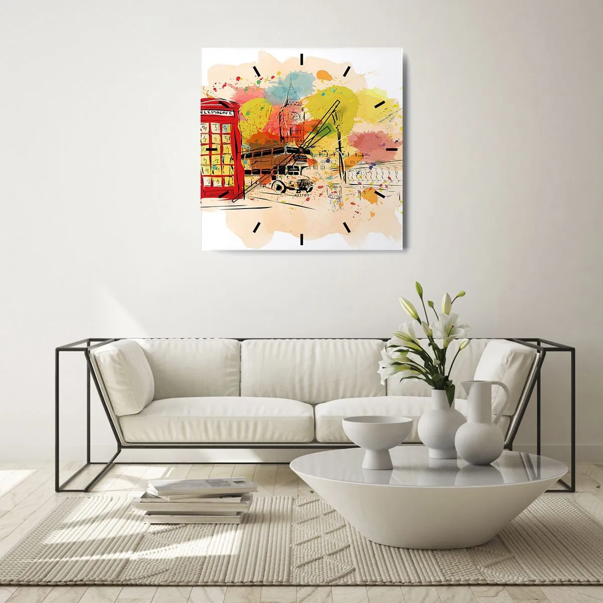 Horloge murale - Pendule murale - La ville de la variété - 30x30 cm