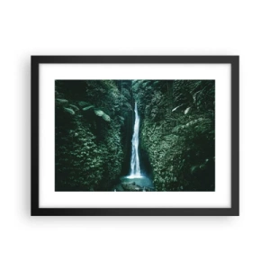 Affiche dans un cadre noir - Poster - Fontaine tropicale - 40x30 cm