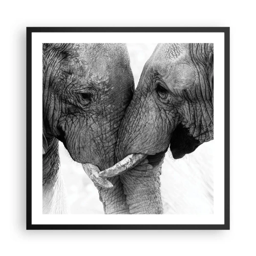 Affiche dans un cadre noir - Poster - Confession sincère - 60x60 cm