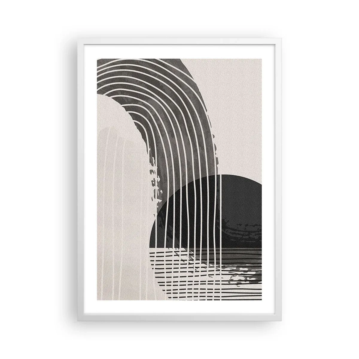 Affiche dans un cadre blanc - Poster - Aller et retour - 50x70 cm