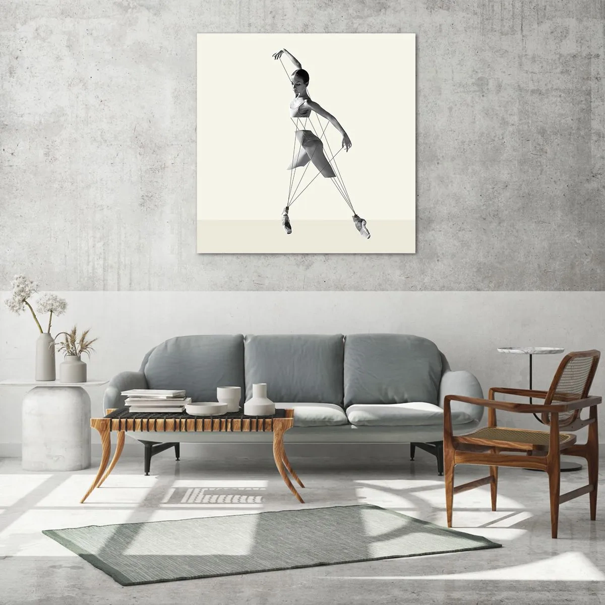 Impression sur verre - Image sur verre - Dans le théatre de la vie - 60x60 cm