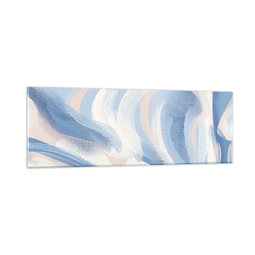 Impression sur verre - Image sur verre - Vagues bleues - 90x30 cm