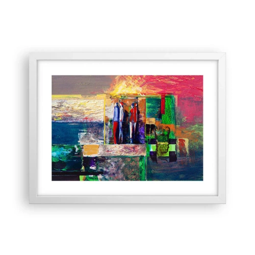 Affiche dans un cadre blanc - Poster - Relations et émotions - 40x30 cm