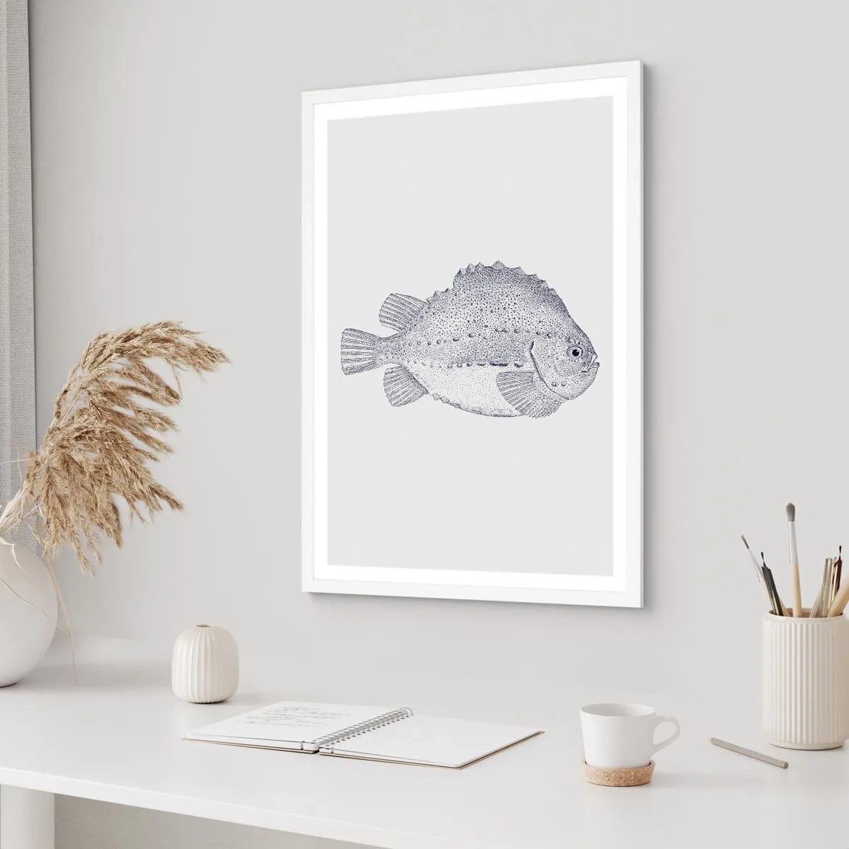 Affiche dans un cadre blanc - Poster - Pour l'album du naturaliste - 70x100 cm