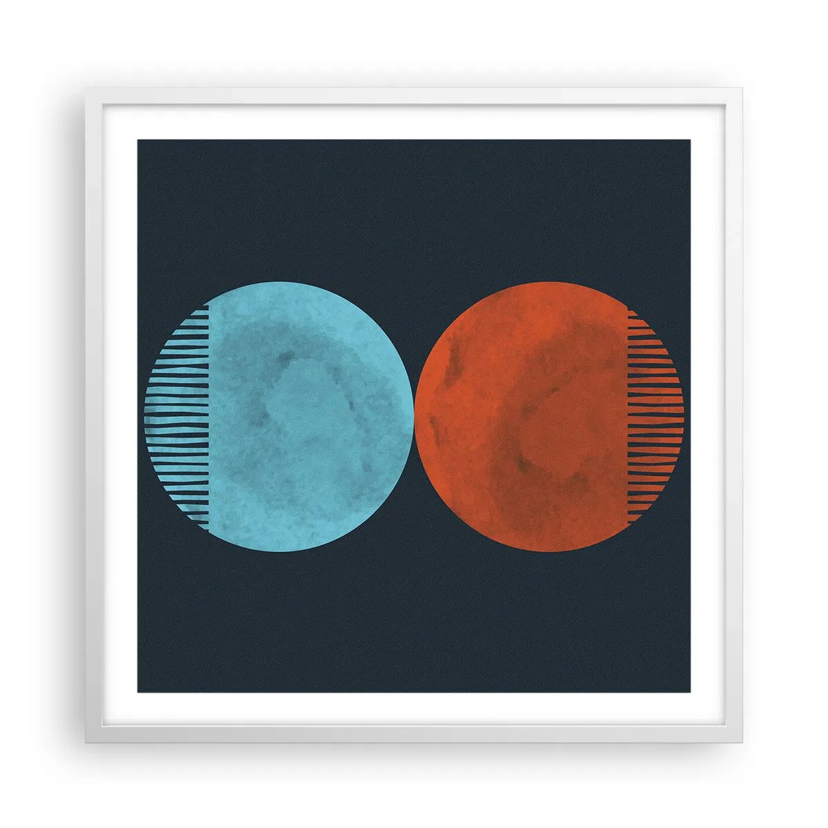 Affiche dans un cadre blanc - Poster - Seulement la géométrie ? - 60x60 cm