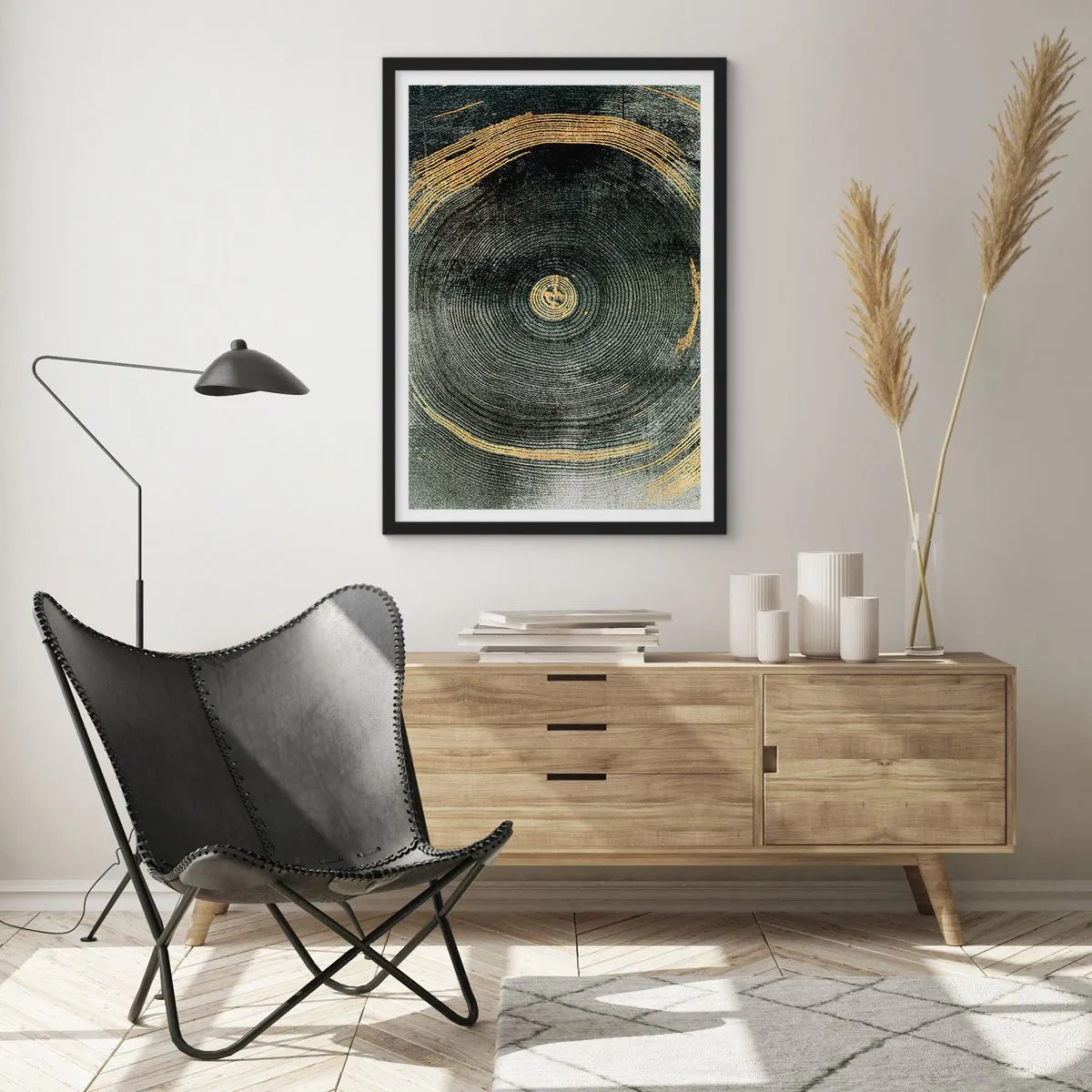 Affiche dans un cadre noir - Poster - Changement et persistance - 70x100 cm