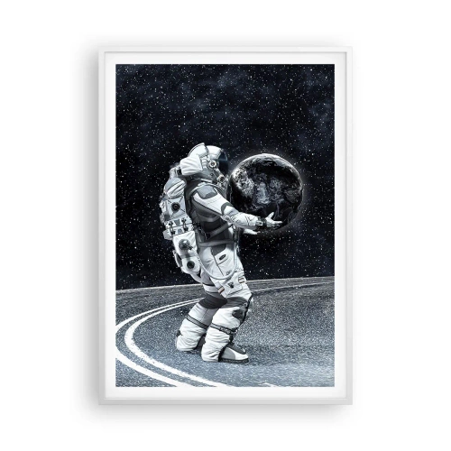 Affiche dans un cadre blanc - Poster - Sur la Voie Lactée - 70x100 cm