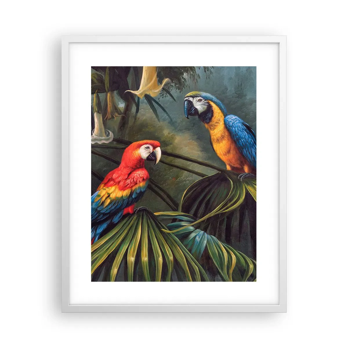 Affiche dans un cadre blanc - Poster - Romantisme dans les tropiques - 40x50 cm