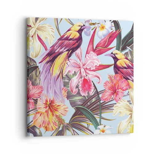 Impression sur toile - Image sur toile - Pétales et plumes - 30x30 cm