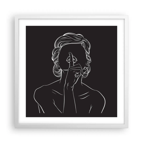 Affiche dans un cadre blanc - Poster - La beauté s'épanouit en silence - 50x50 cm