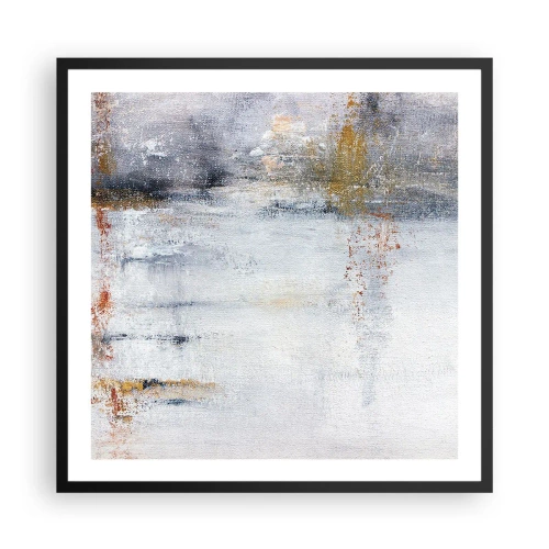 Affiche dans un cadre noir - Poster - Derrière l'air un rideau - 60x60 cm