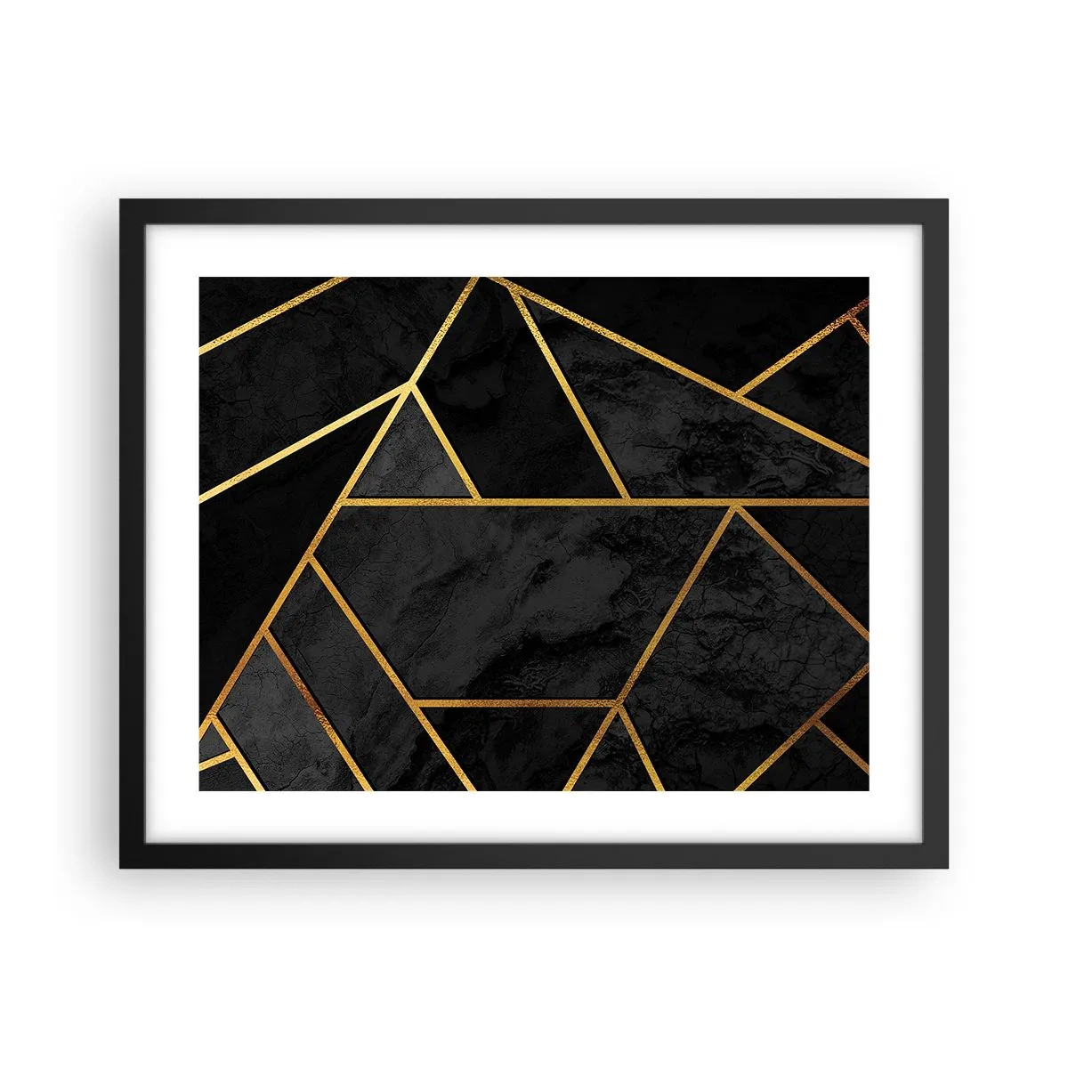 Affiche dans un cadre noir - Poster - Obscurité et éclat - 50x40 cm