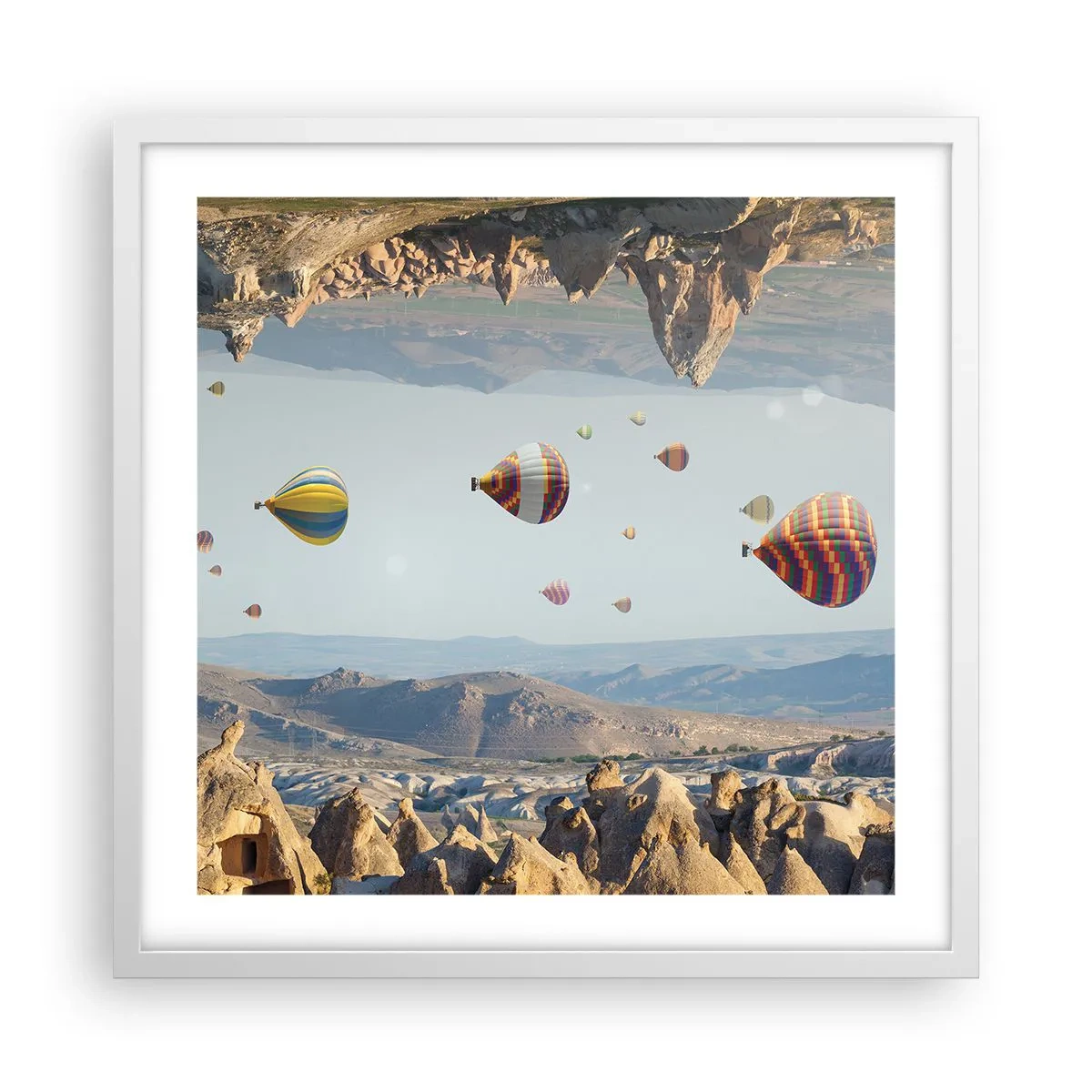 Affiche dans un cadre blanc - Poster - Ici, tout est possible - 50x50 cm