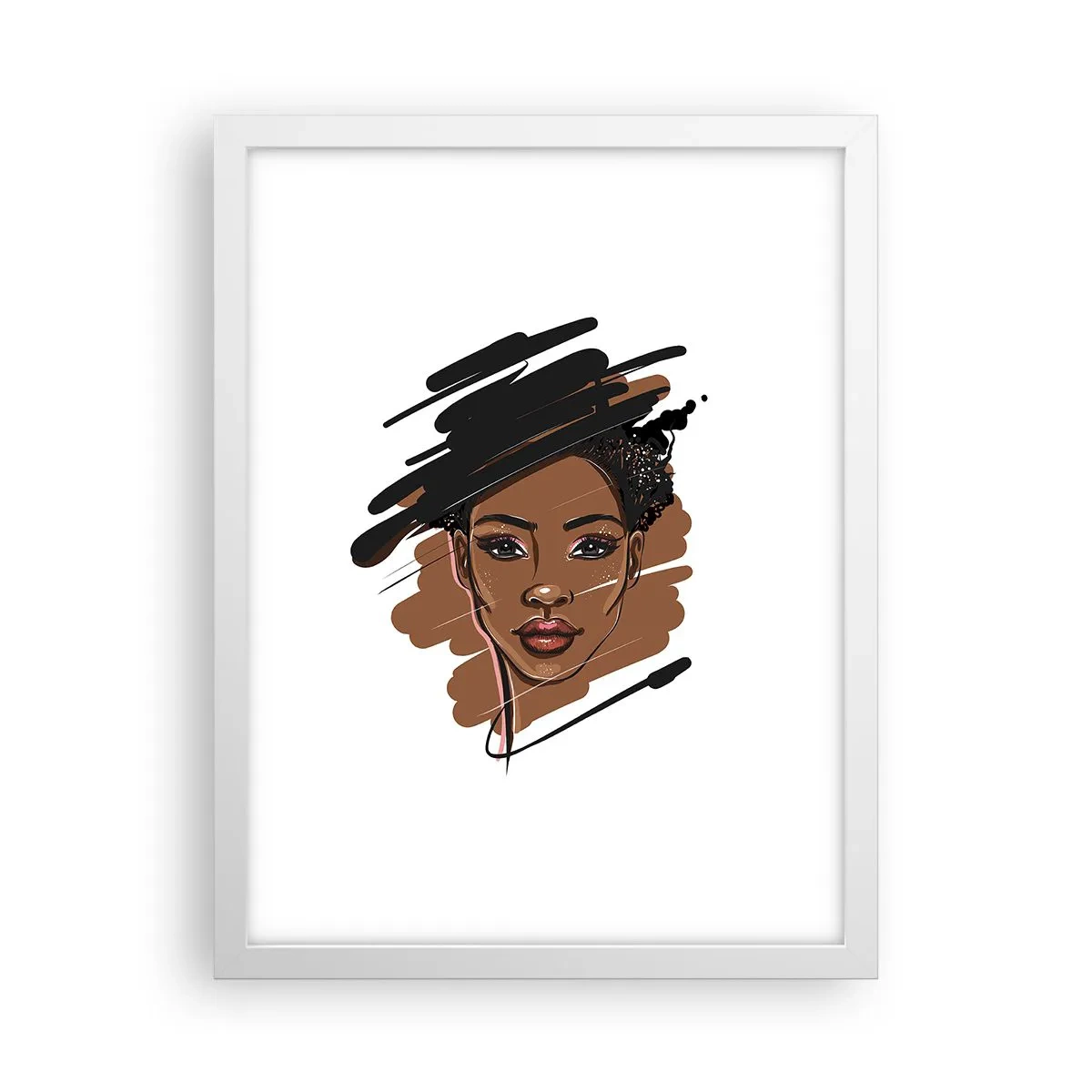 Affiche dans un cadre blanc - Poster - Doux comme le chocolat - 30x40 cm