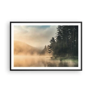 Affiche dans un cadre noir - Poster - Naissance du jour - 91x61 cm