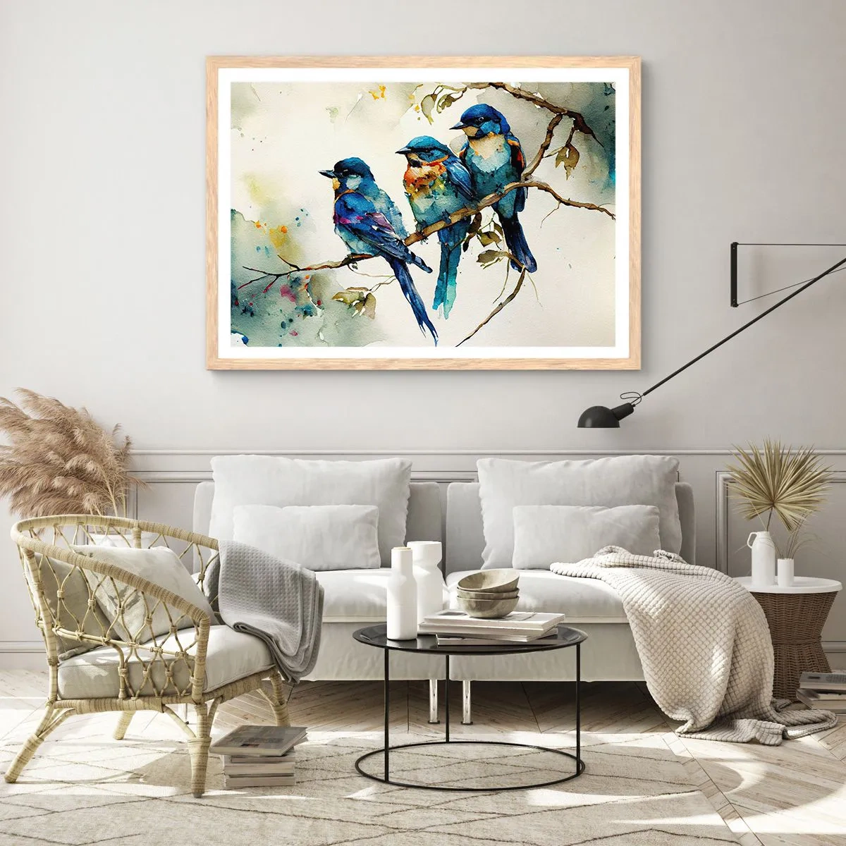 Affiche dans un chêne clair - Poster - A-t-il été offensé ? - 50x40 cm