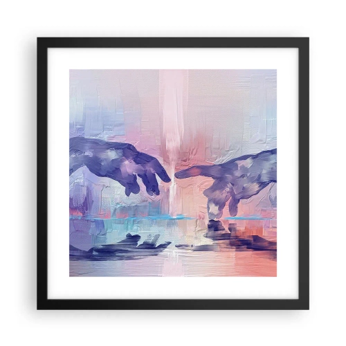 Affiche dans un cadre noir - Poster - Divine étincelle de vie - 40x40 cm