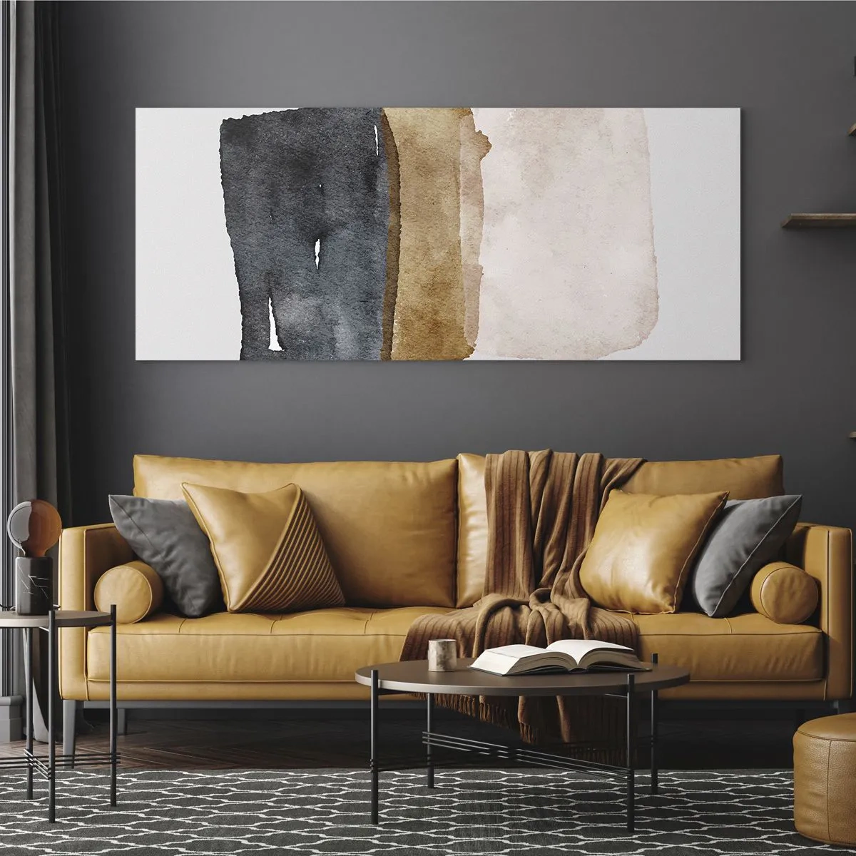 Impression sur verre - Image sur verre - Composition de couleurs de la terre - 100x40 cm