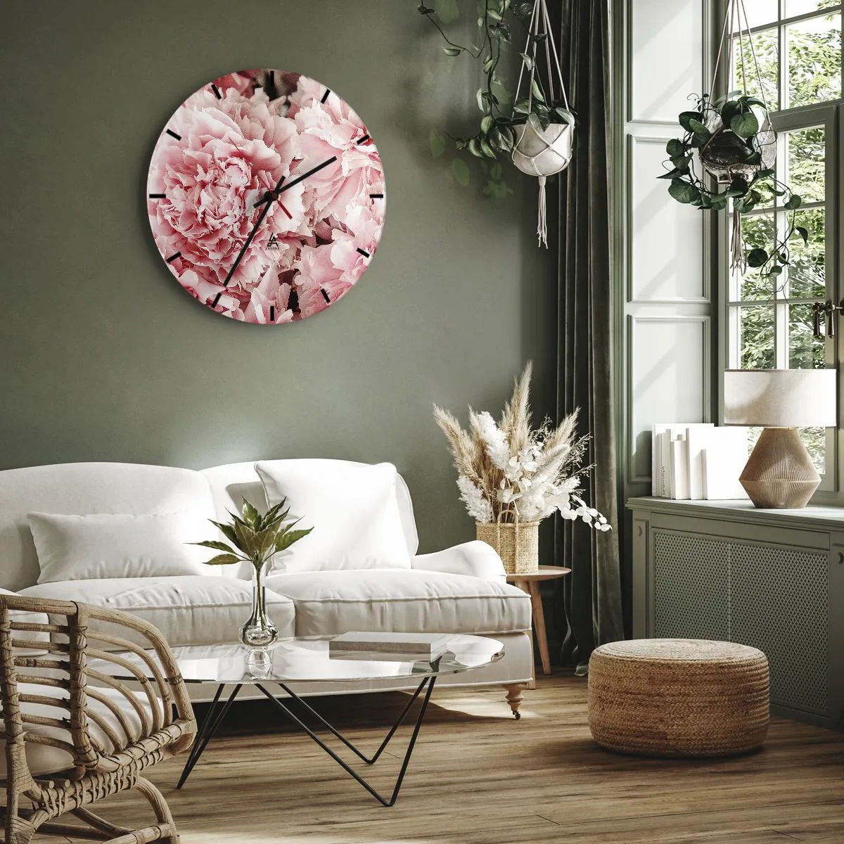 Horloge murale - Pendule murale - Rêve rose - 40x40 cm