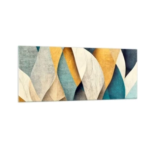 Impression sur verre - Image sur verre - Rythme et vague - 100x40 cm