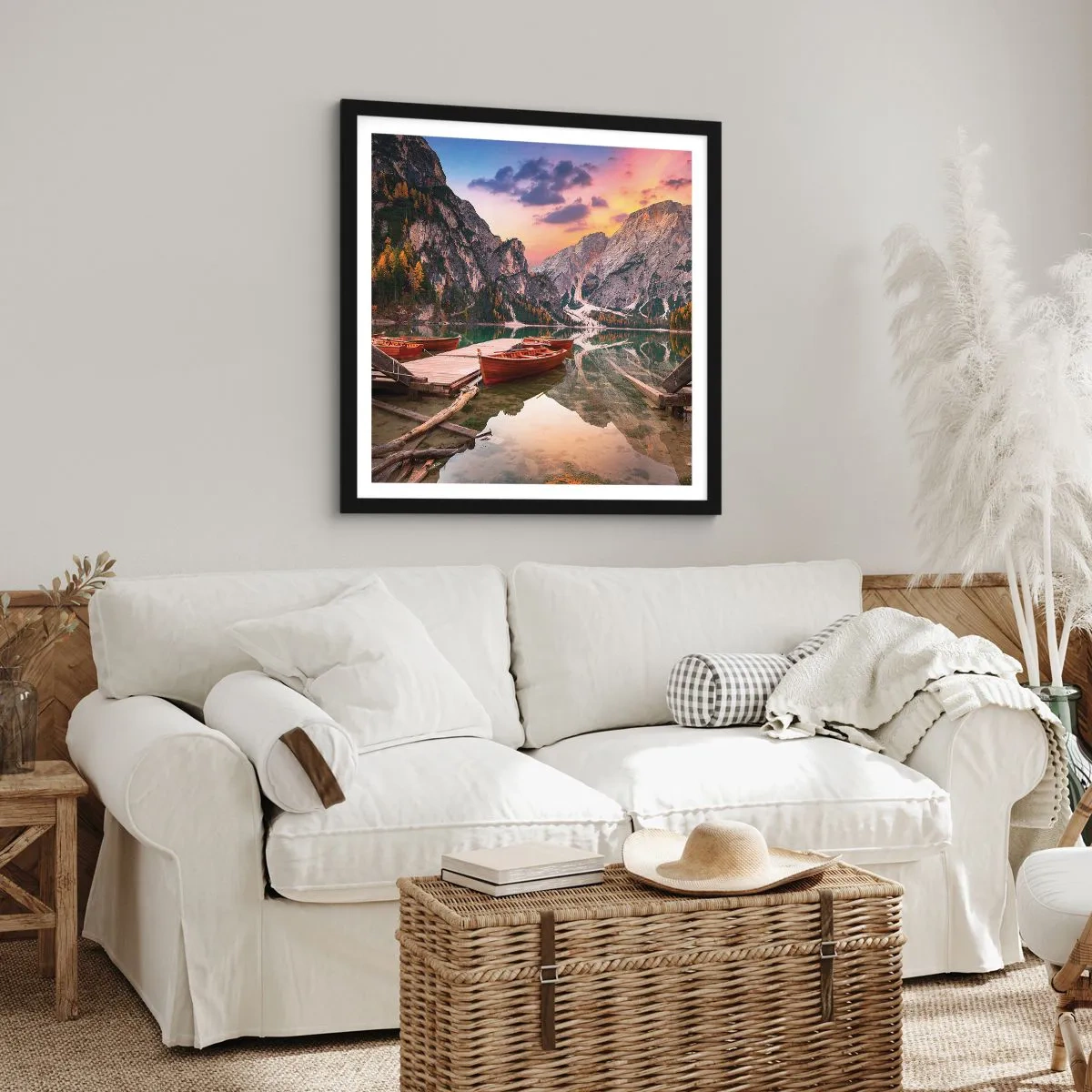 Affiche dans un cadre noir - Poster - Promesse du jour - 30x30 cm