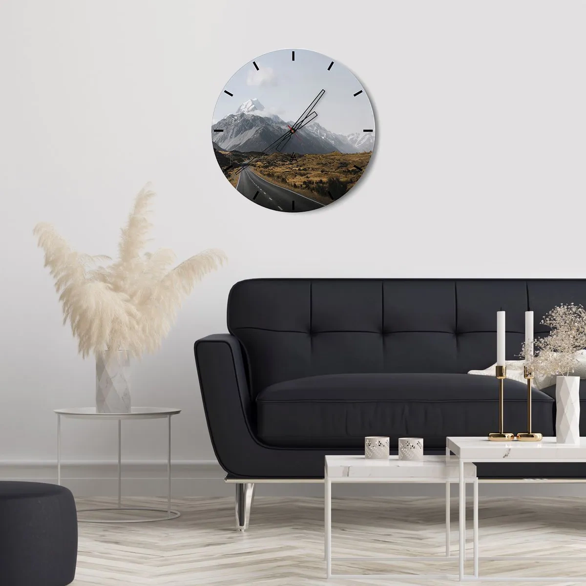 Horloge murale - Pendule murale - Chemin vers le coeur de la montagne - 40x40 cm