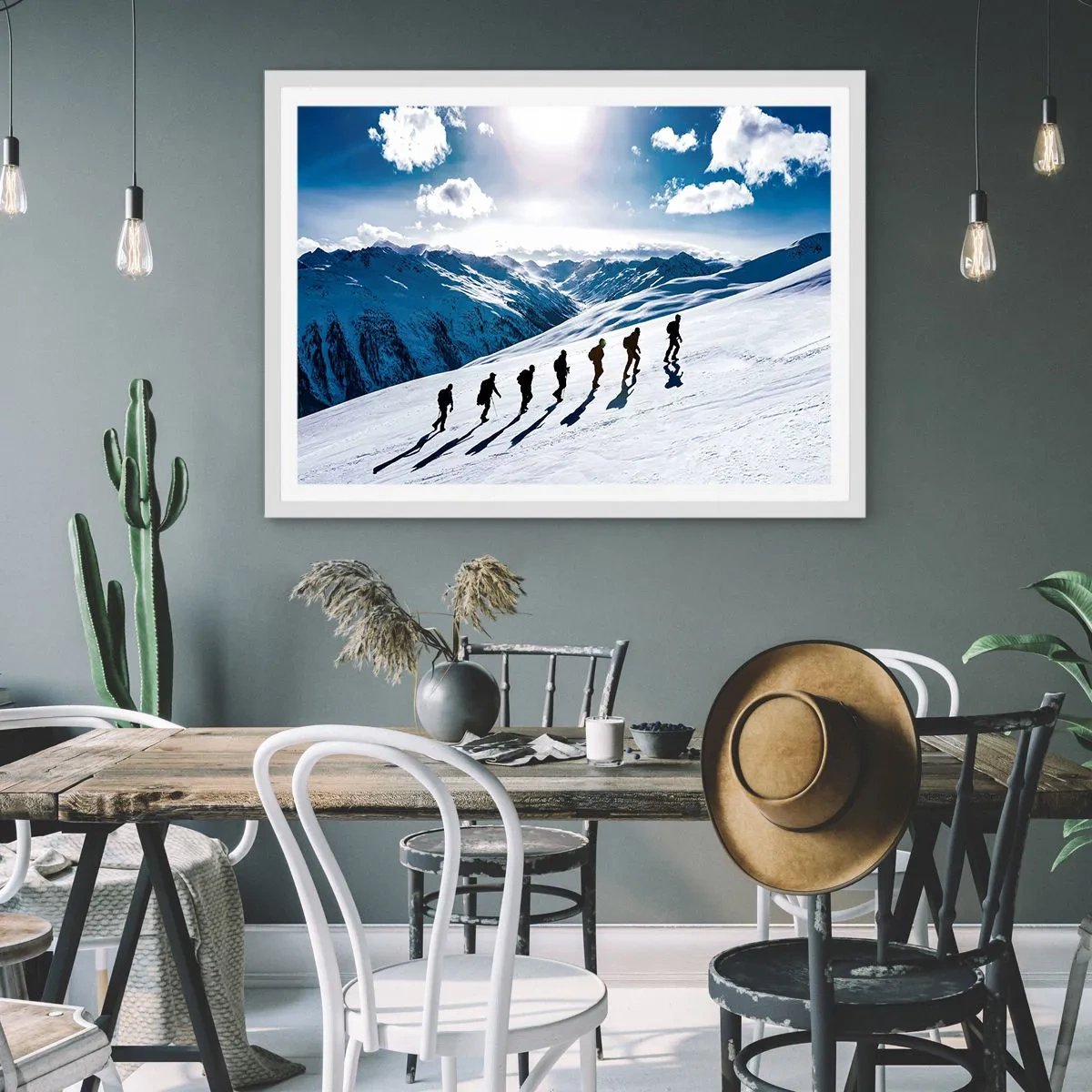 Affiche dans un cadre blanc - Poster - L'équipe des conquérants - 100x70 cm