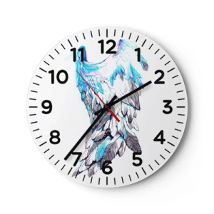 Horloge murale - Pendule murale - j'ai besoin d'ailes - 30x30 cm
