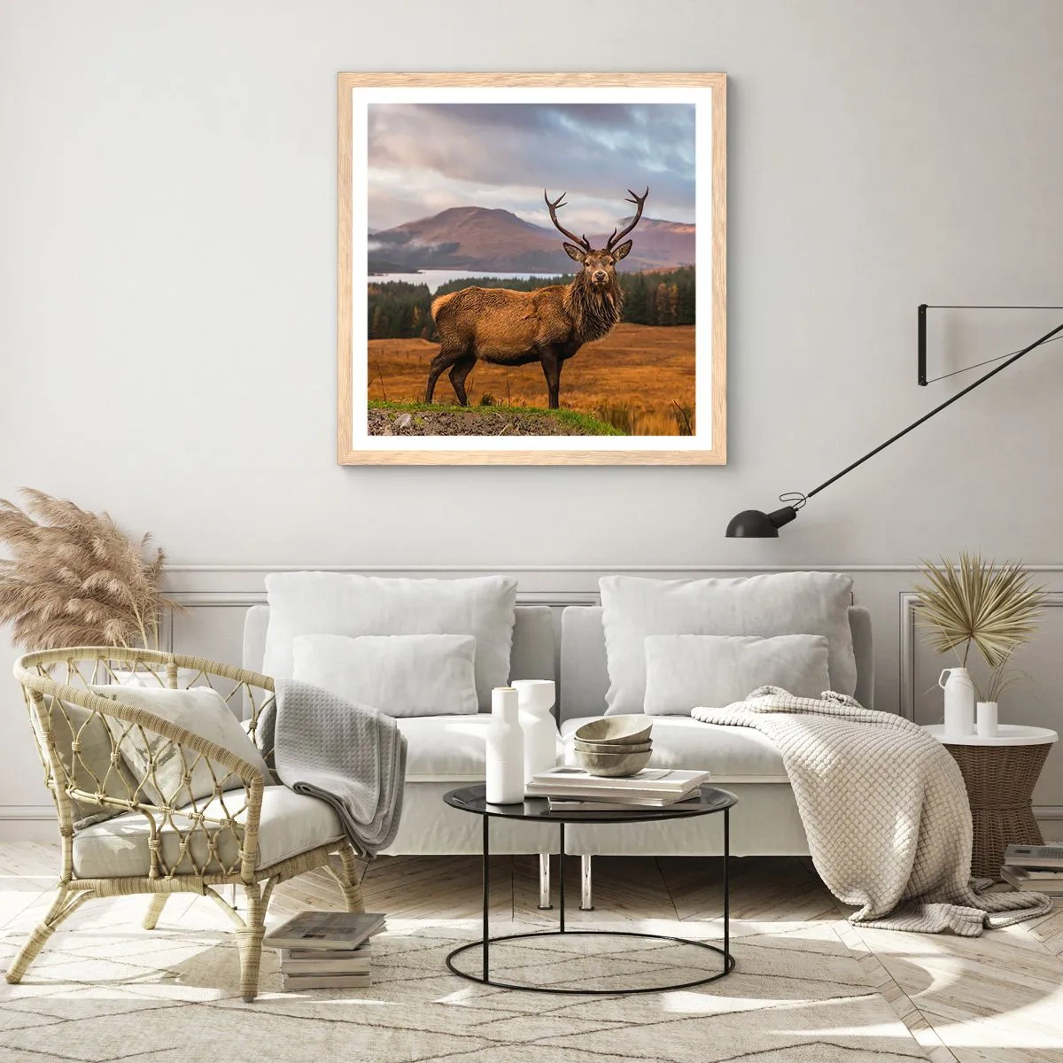 Affiche dans un chêne clair - Poster - Majesté de la nature - 60x60 cm