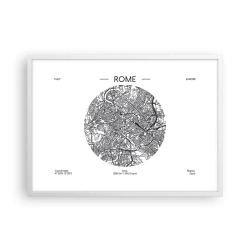 Affiche dans un cadre blanc - Poster - Anatomie de Rome - 70x50 cm