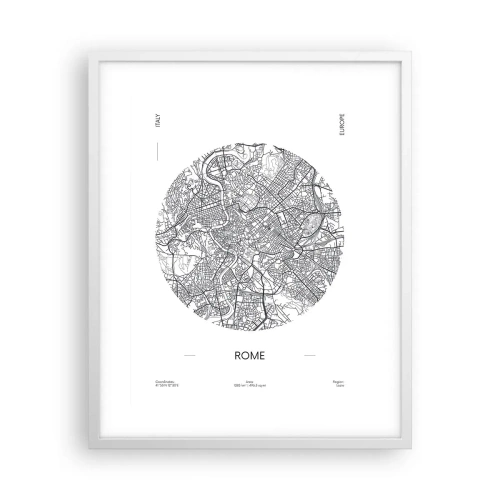 Affiche dans un cadre blanc - Poster - Anatomie de Rome - 40x50 cm
