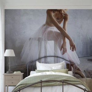 Papier Peint Photo Premium Sand - Avant que les lumières de la rampe ne clignotent - Ballerine, Ballet, Danse - 250x175 cm