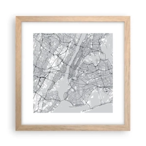 Affiche dans un chêne clair - Poster - Anatomie de la métropole - 30x30 cm