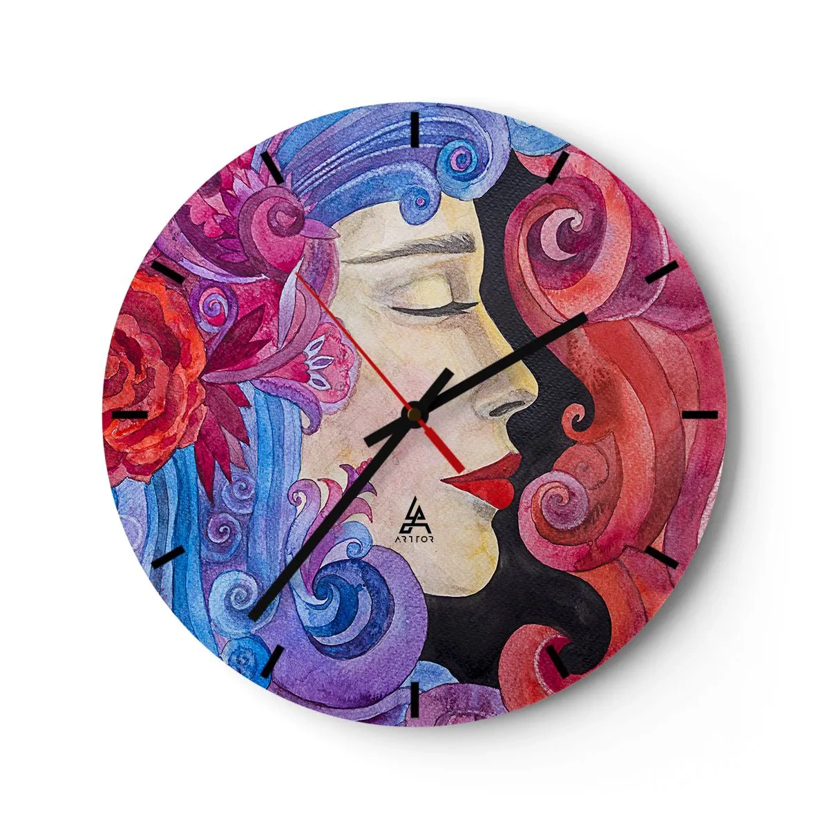 Horloge murale - Pendule murale - L'Art Nouveau est toujours vivant - 40x40 cm