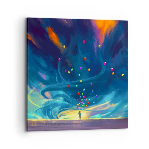 Impression sur toile - Image sur toile - Au vent bleu ciel - 70x70 cm