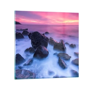 Impression sur verre - Image sur verre - Naissance dans la lumière et le brouillard - 70x70 cm